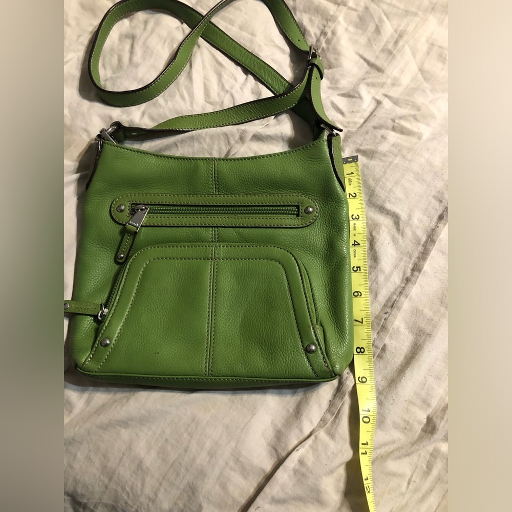 Tignanello Olive Leather Crossbody Bag - Picture 2 of 9